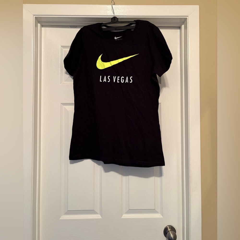 RARE! Nike Black Tee with Vibrant Yellow Swoosh